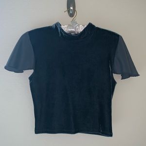 NWOT Velvet crop top
